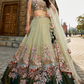 Stylish Net Lehenga Choli & Dupatta Highlighted with Sequins Embroidery