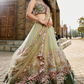 Stylish Net Lehenga Choli & Dupatta Highlighted with Sequins Embroidery