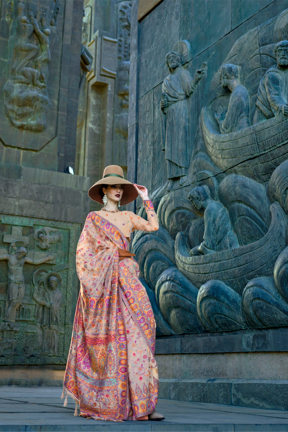 Kashneer Silk Organza Saree with Fine Handloom Weaving