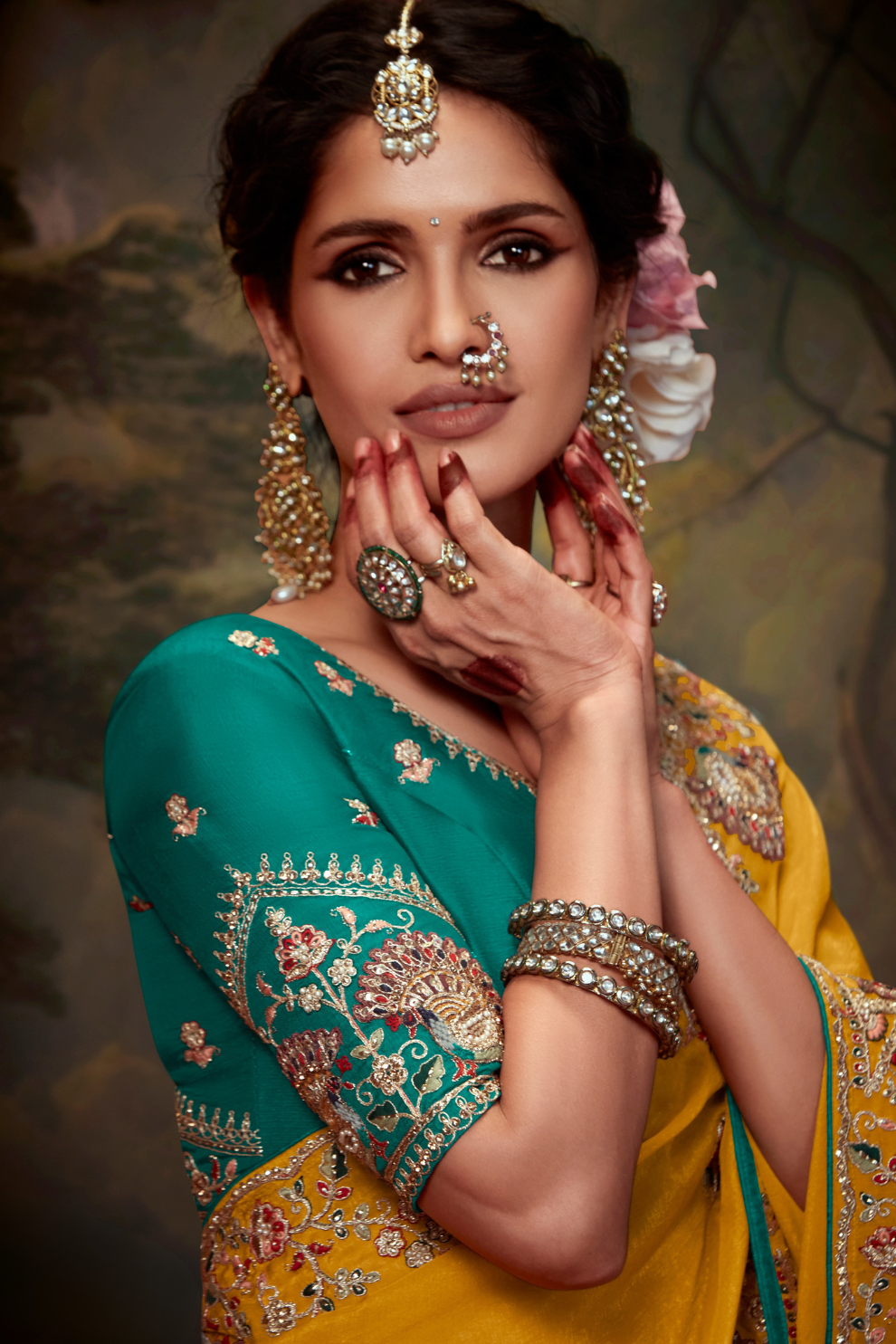 Heavy Embroidered Designer Silk Saree for Elegant Occasions