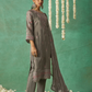 Graceful  Multi-Thread Embroidered Pant Suit