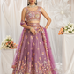 Designer Organza Embroidered Lehenga Choli with Glamorous Sequins
