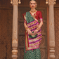 Banarasi Georgette Satin Saree with Artistic Print Detailing