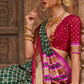 Banarasi Georgette Satin Saree with Artistic Print Detailing