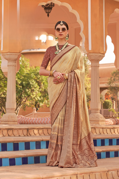 Traditional Saree Crafted in Polyester Viscose Silk Fabric