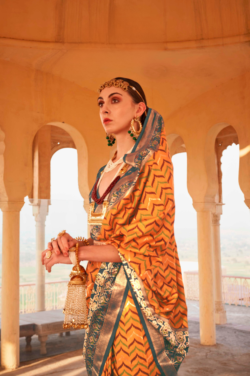 Elegant Patola Printed Art Silk Saree with Intricate Design