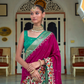 Traditional Patola Design Silk Saree with Rich Prints