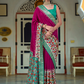 Traditional Patola Design Silk Saree with Rich Prints