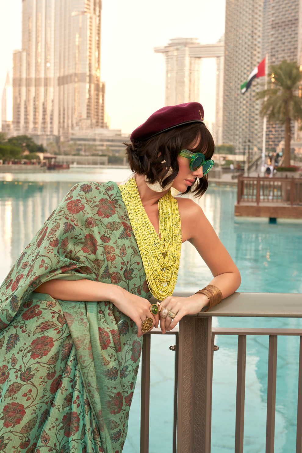 Tissue Saree with Elegant Handloom Weaving and Subtle Shine