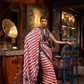 Printed Japan Satin Creep Saree with Elegant Flowing Drape