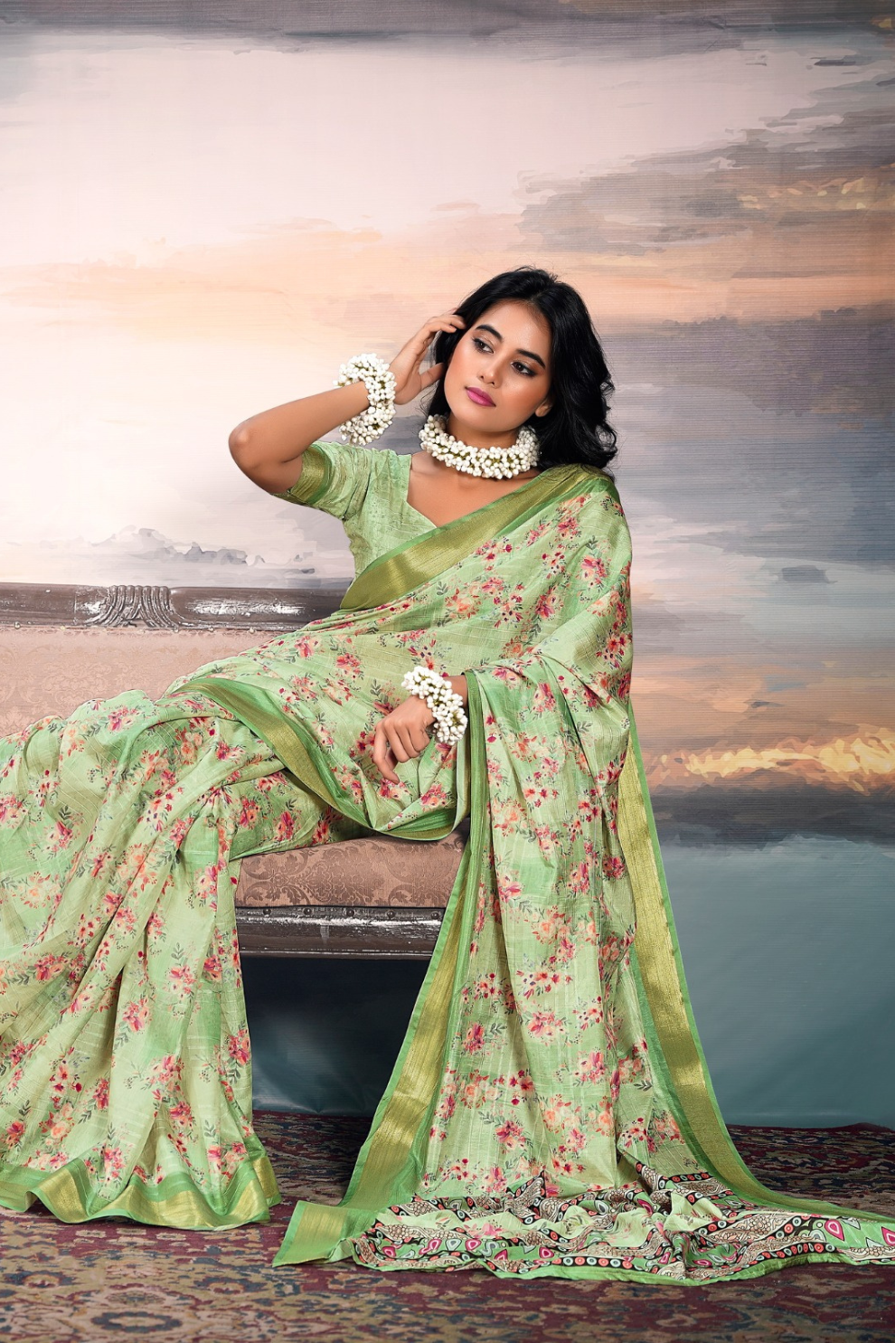 Pure Cotton Silk Saree with Elegant Digital Print - LaVante Fashion