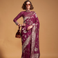 Pure Georgette Handloom Woven Silk Saree with Graceful Texture