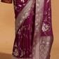 Pure Georgette Handloom Woven Silk Saree with Graceful Texture