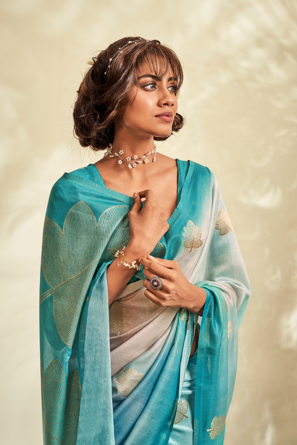 Pure Handloom Khadi Silk with Contemporary Digital Print - LaVante Fashion