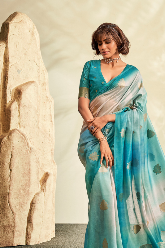 Pure Handloom Khadi Silk with Contemporary Digital Print - LaVante Fashion