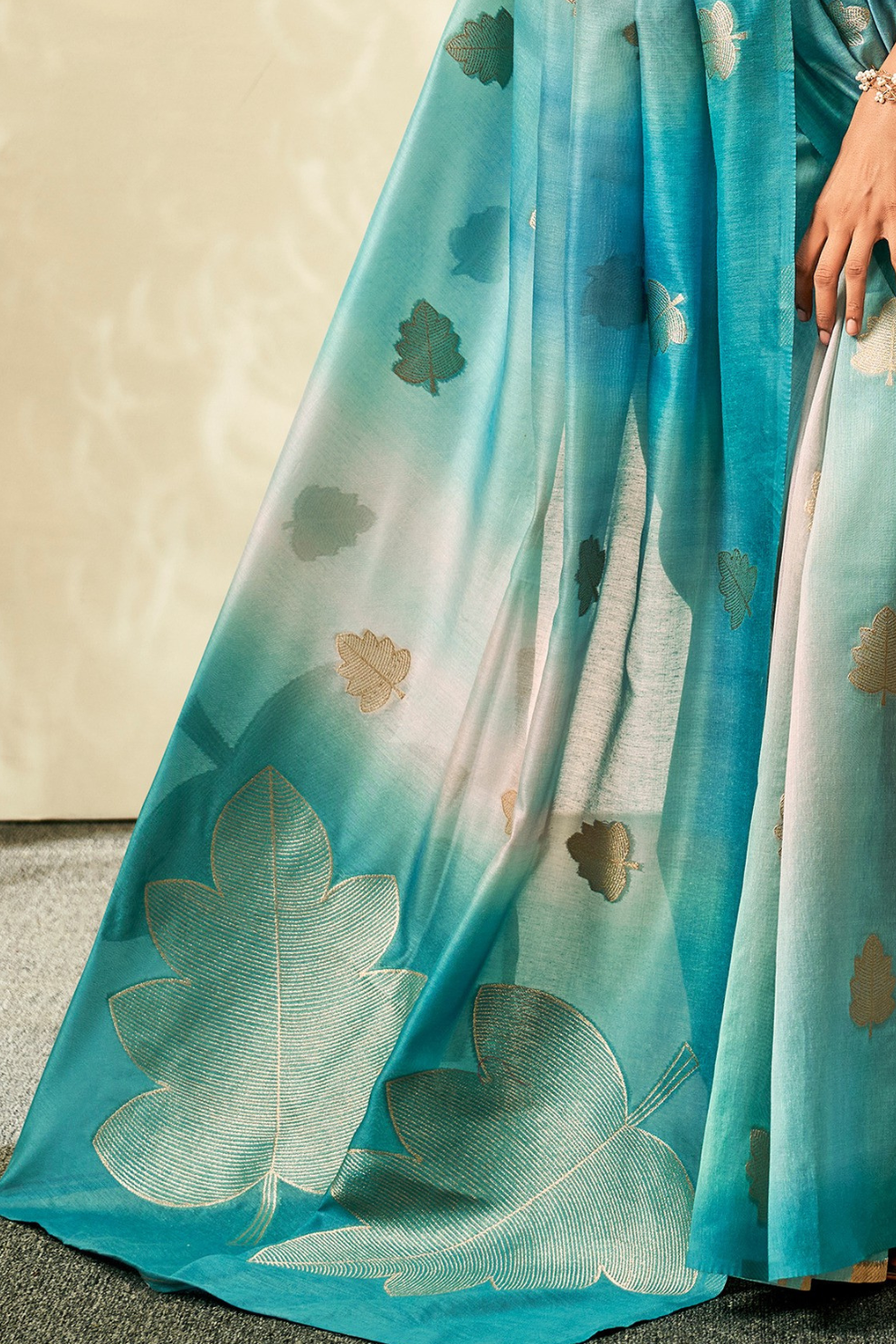 Pure Handloom Khadi Silk with Contemporary Digital Print - LaVante Fashion