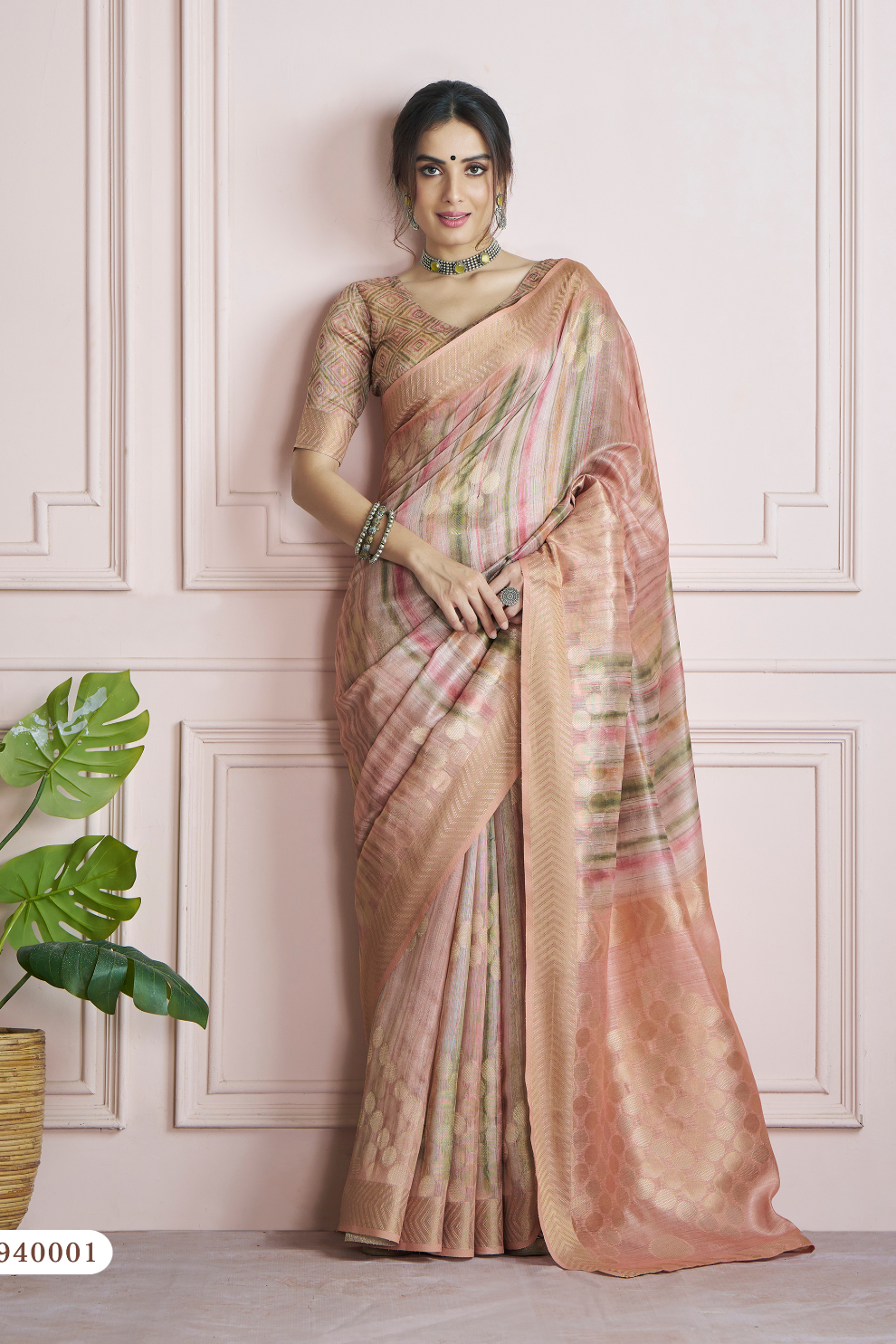 Pure Handloom Khadi Silk Saree with Elegant Digital Print - LaVante Fashion