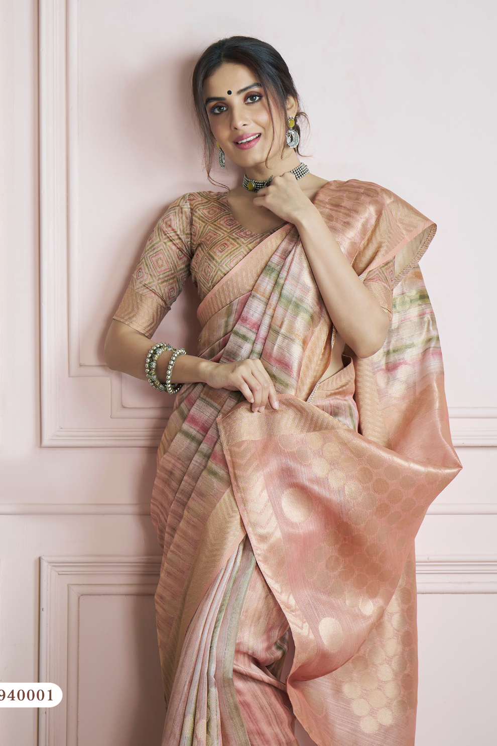 Pure Handloom Khadi Silk Saree with Elegant Digital Print - LaVante Fashion