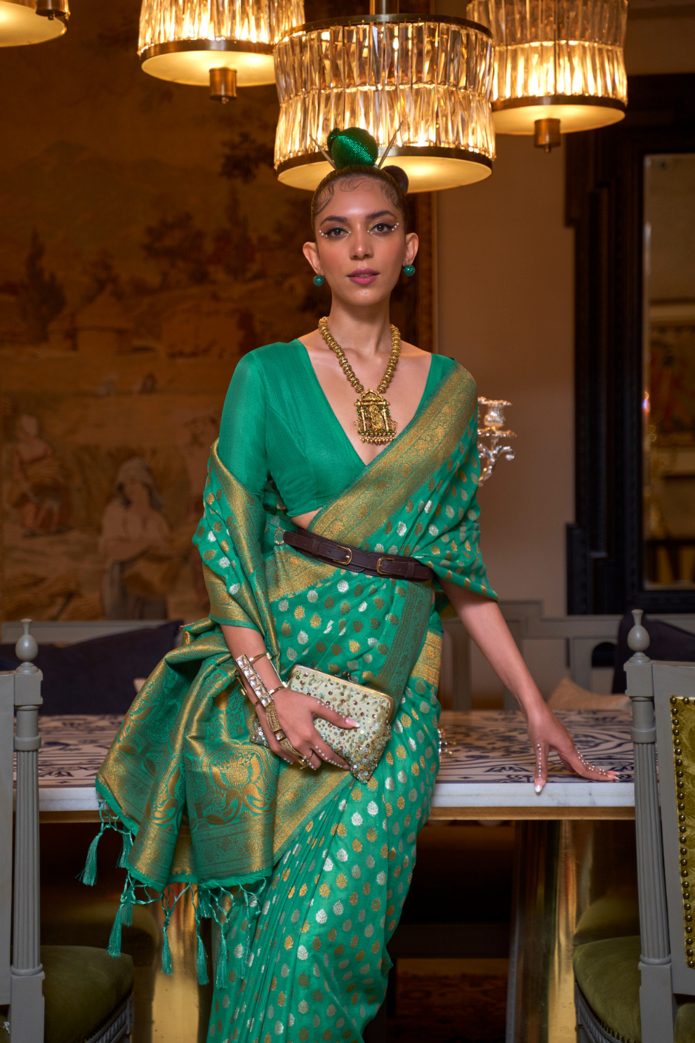 Zari Woven Silk Saree with Traditional Rich Pallu Design