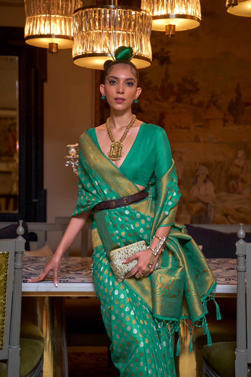 Zari Woven Silk Saree with Traditional Rich Pallu Design