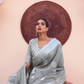 Pure Linen Silk Saree with Traditional Hand Weaving Design
