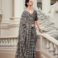 Elegant Whispers Pure Mal Mal Cotton Saree in Modern Digital Motifs - LaVante Fashion