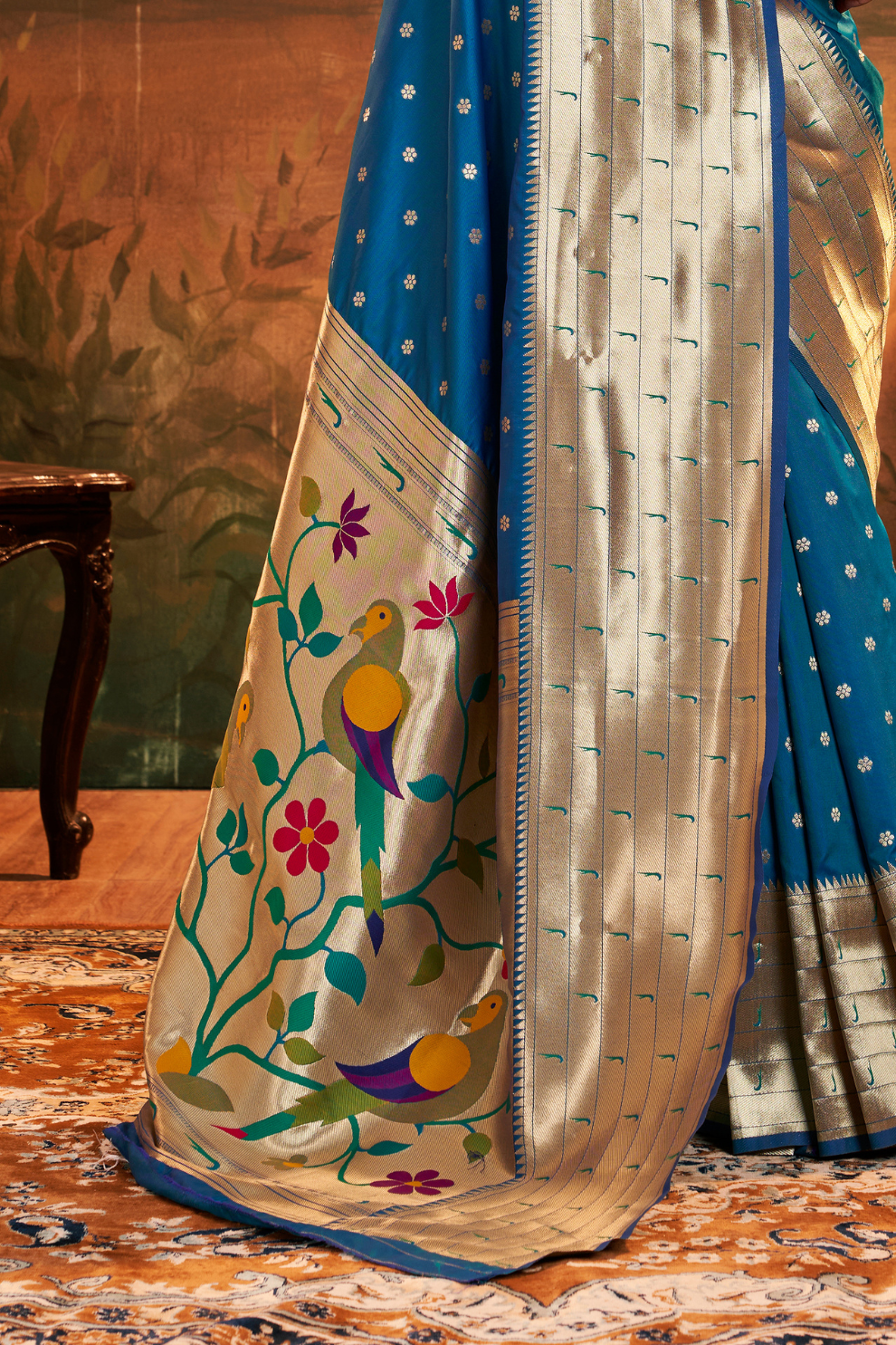 Pure Paithani Silk Saree with Zari Weaving - LaVante Fashion