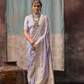 Lustrous Pure Satin Silk Saree with Banarasi Handloom Weave