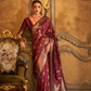Satin Handloom Saree with Intricate Weaving Work