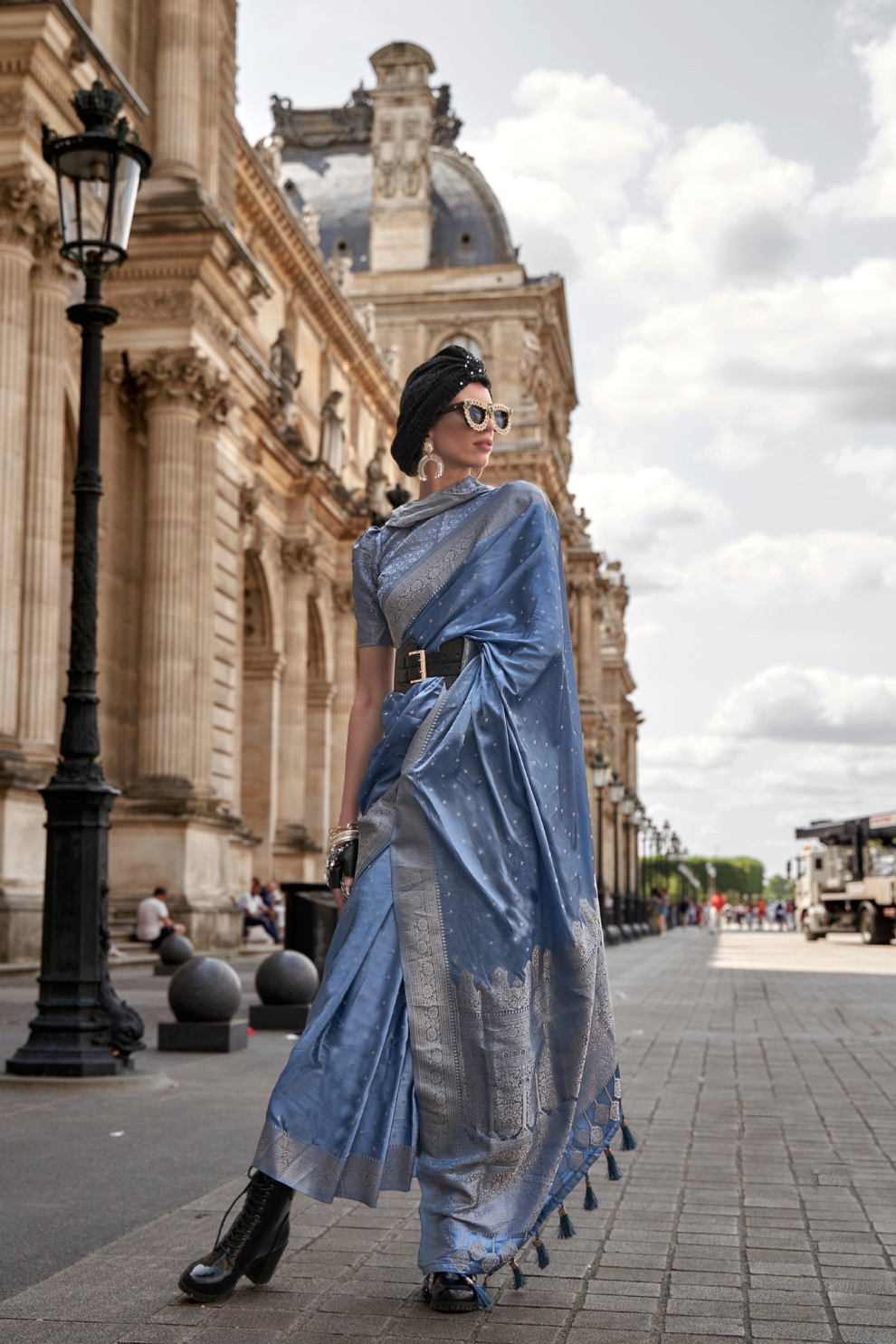 Banarasi Satin Silk Saree with Rich Traditional Weaving