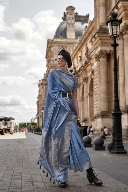 Banarasi Satin Silk Saree with Rich Traditional Weaving