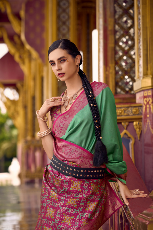 Pure Soft Banarasi Silk Saree with Traditional Zari Weaving - LaVante Fashion