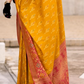 Soft Silk Saree with Ikkat Border and Classic Elegance - LaVante Fashion