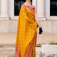Soft Silk Saree with Ikkat Border and Classic Elegance - LaVante Fashion