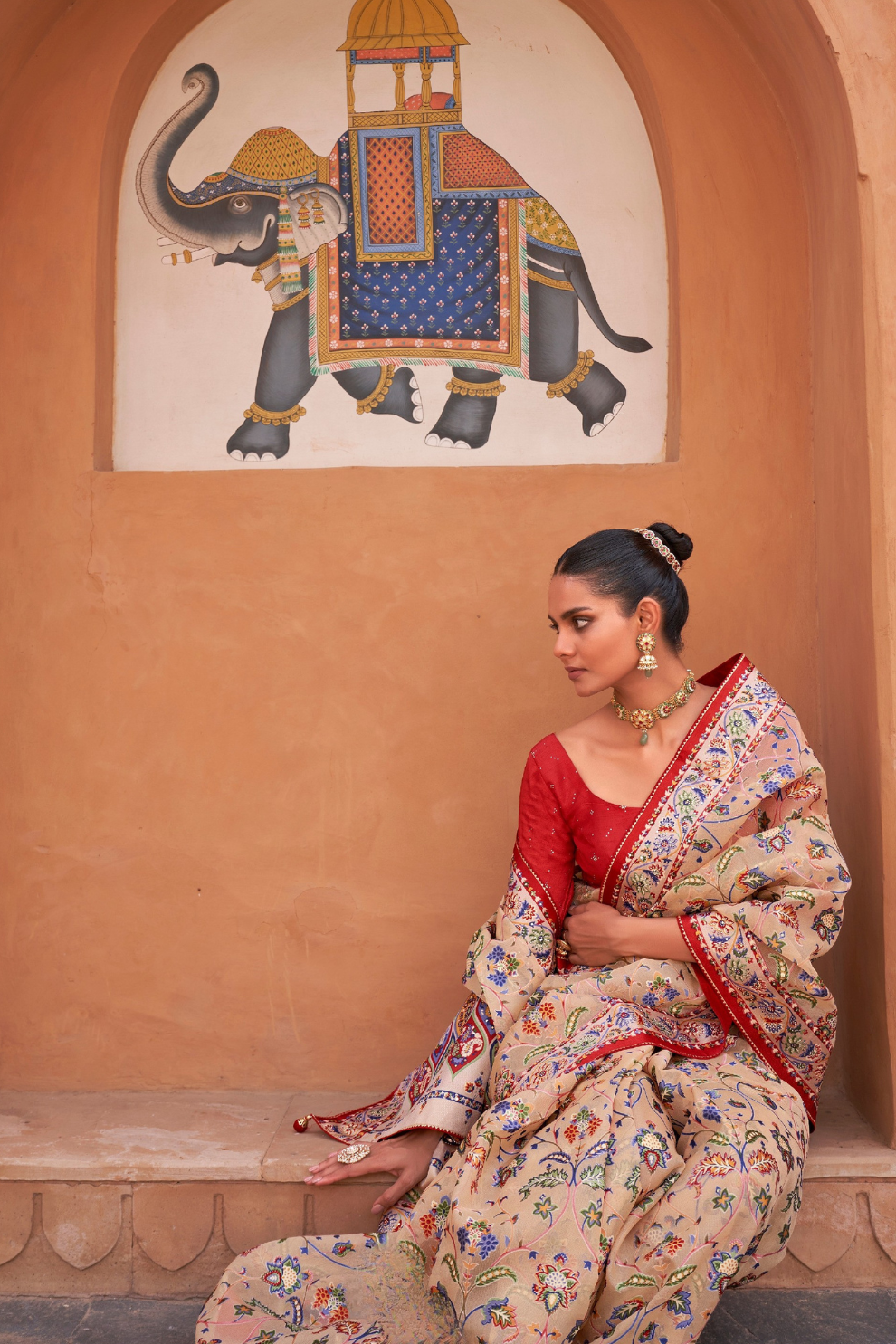 Elegant Tissue Silk Saree with Patola Designer Blouse