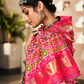Pure Tussar Silk Saree with Patola Print & Lagdi Patta Pallu - LaVante Fashion
