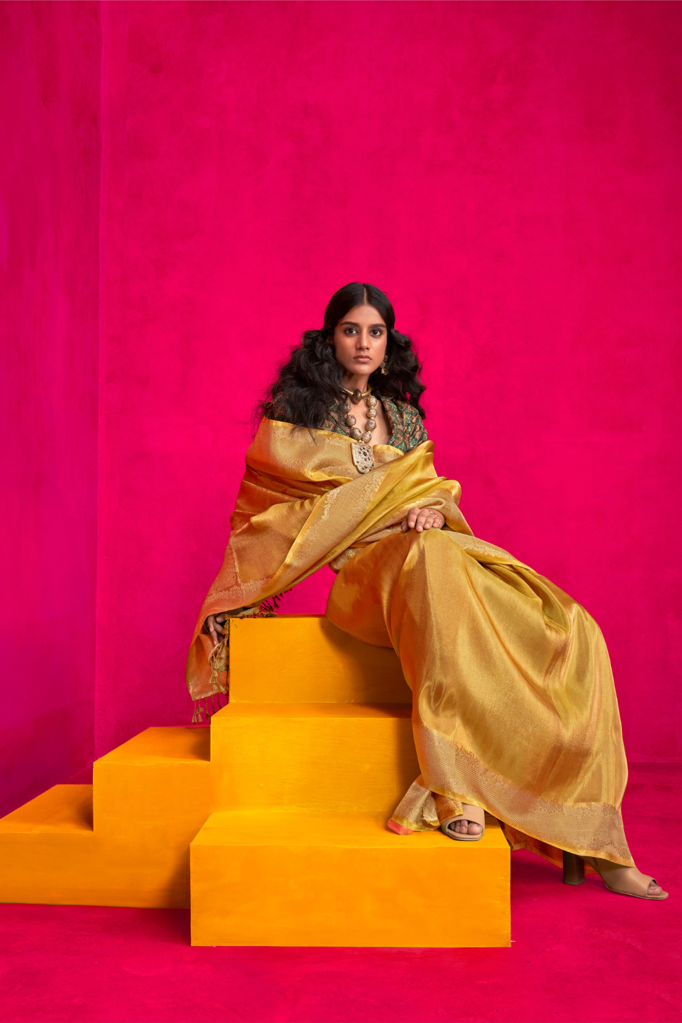 Elegant Tissue Silk Saree with Subtle Shine and Lightweight Grace