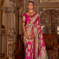Elegant Pure Silk Bandhani Saree with Weaving and Artistic Print