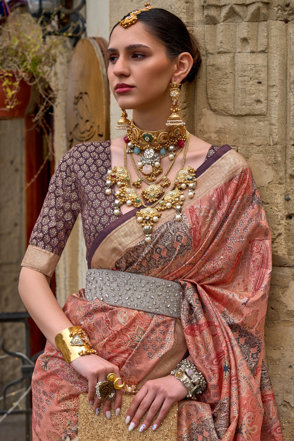 Traditional Wear Pure Silk Saree with Artistic Prints