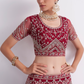 Bridal Red Net Lehenga Choli With Intricate Embroidery
