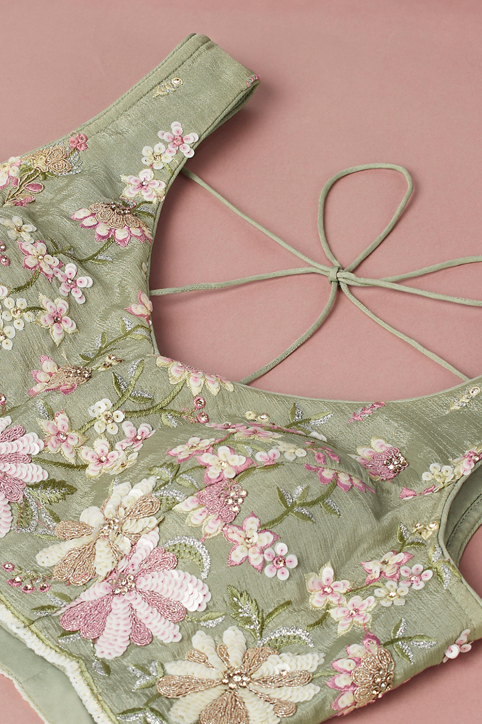 Elegant Georgette Sequin Lehenga with Zarkan Work