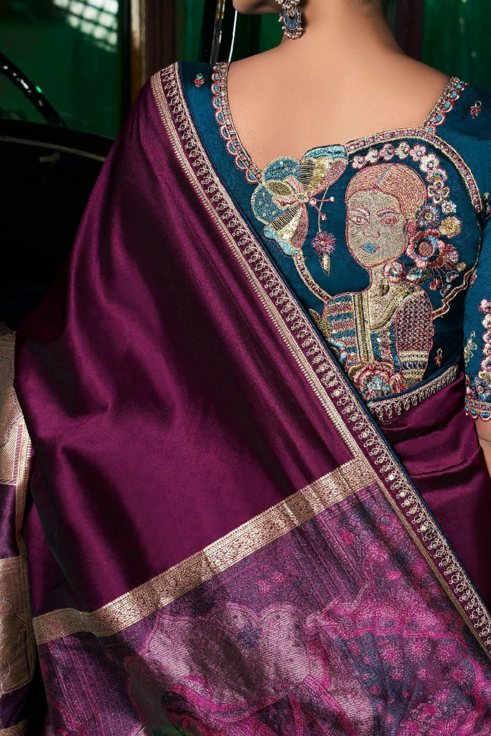 Pure Silk Saree with Beautifully Weaved Pallu and Border - LaVante Fashion