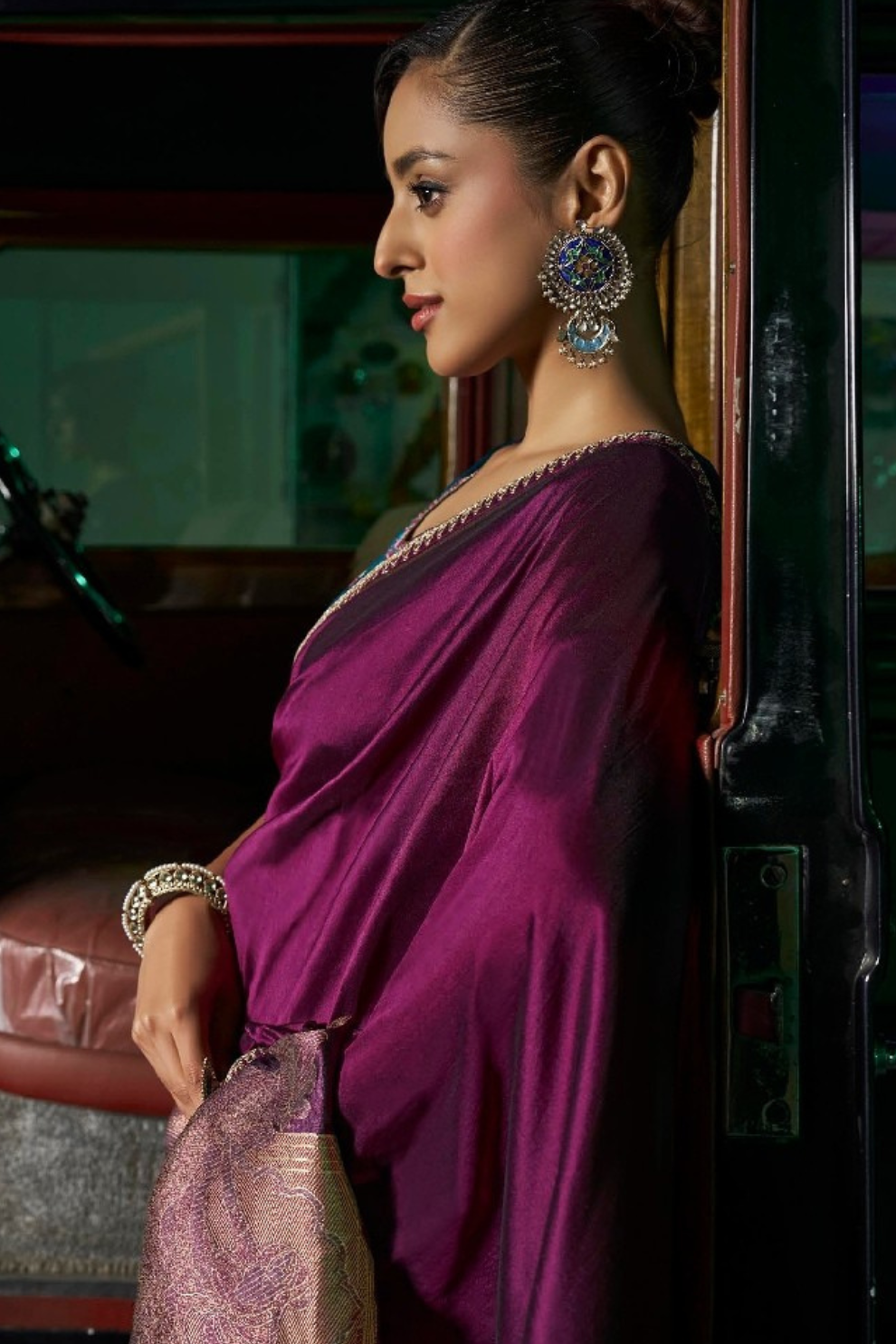 Pure Silk Saree with Beautifully Weaved Pallu and Border - LaVante Fashion