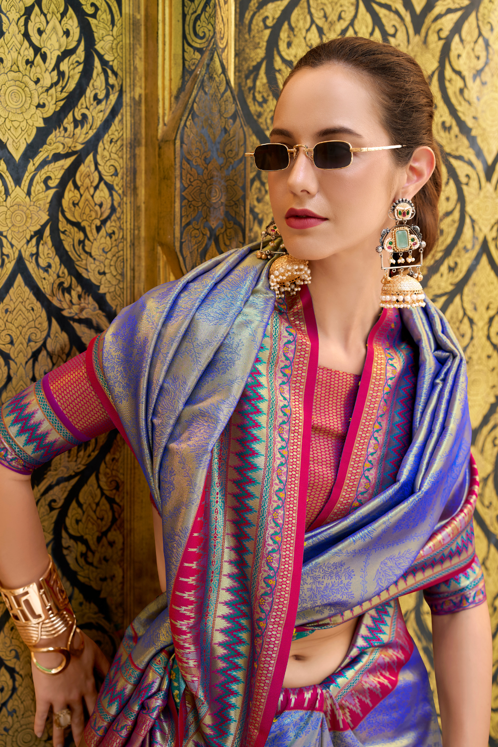 Pure Tissue Silk Saree with Zari Weaving - LaVante Fashion