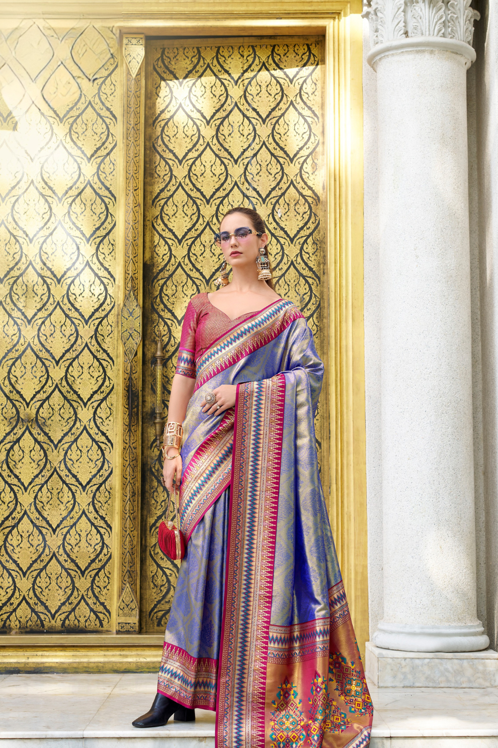 Pure Tissue Silk Saree with Zari Weaving - LaVante Fashion