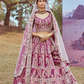 Pure Silk Moti And Cording Embroidery Bridal Lehenga Choli Dupatta