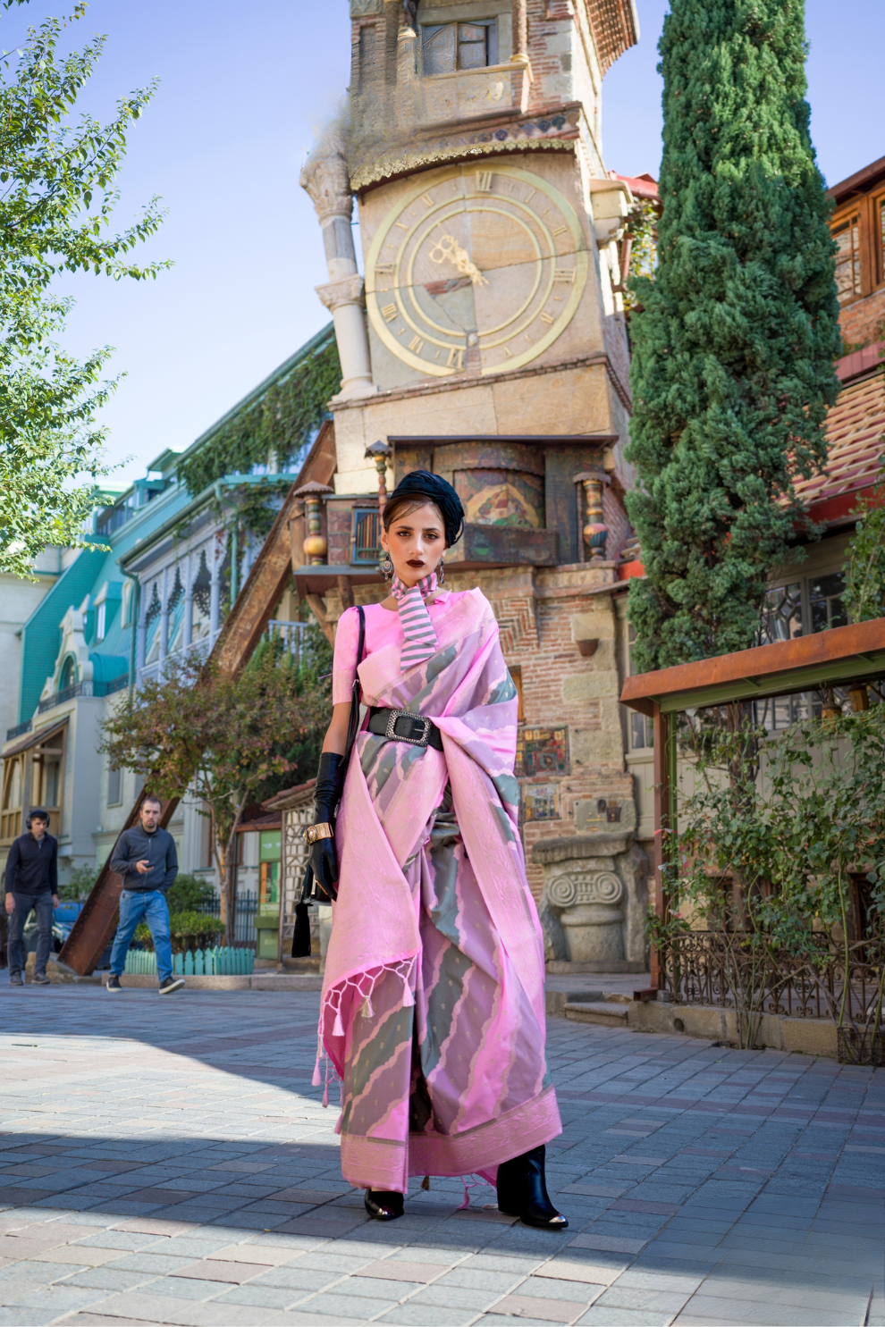 Rangkaat Handloom Katan Silk Saree with Multicolor Weaving