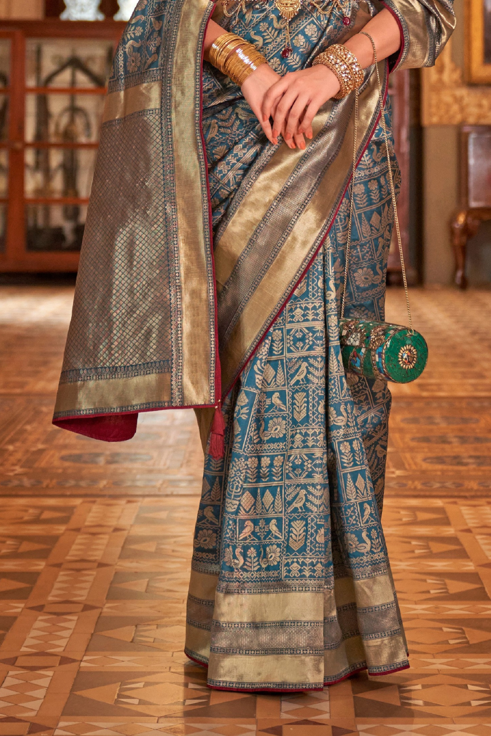 Banarasi Silk Saree with Heritage-Inspired Woven Design