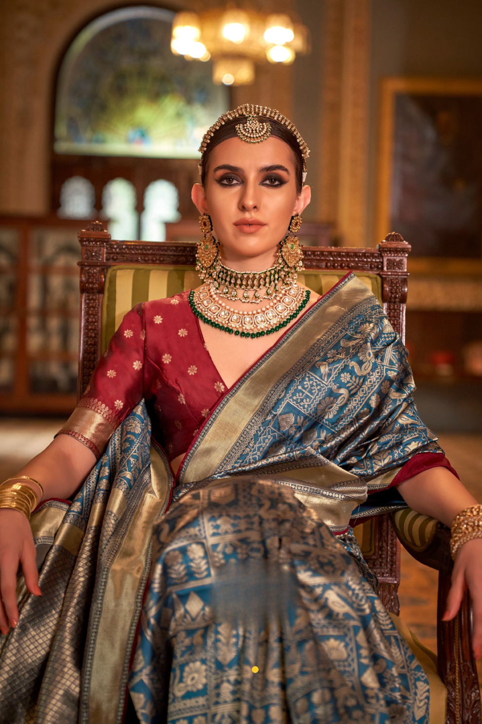 Banarasi Silk Saree with Heritage-Inspired Woven Design