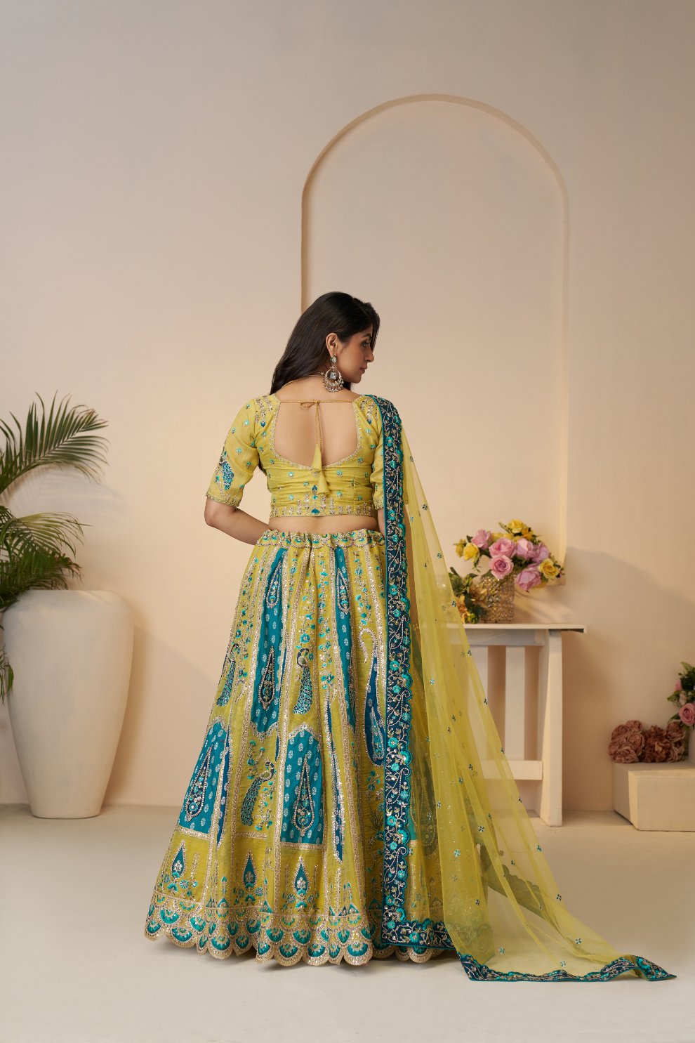 Traditional Designer Lehenga Featuring Embroidery and Intricate Cut Work